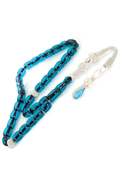 TESBİHCİBABA Special Cut Kazaz Design Crimped Amber Prayer Beads