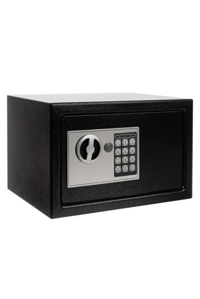 Selgot Electronic metal safe with key and code lock 20 x 31 x 20 cm, black