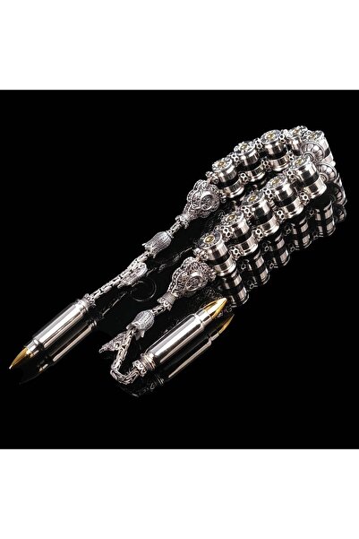 TESBİHCİBABA Silver Renk Gümüş Tasarım Zaza Kurşun Tesbih