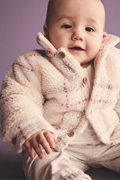 MOTHERCARE Checked Borg Shacket