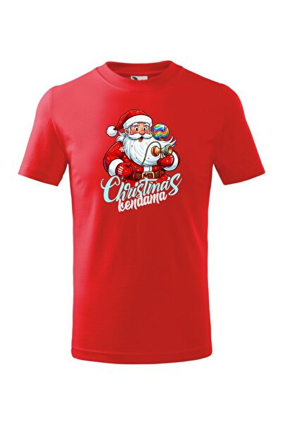 Funny Gift Tricou cu maneca scurta pentru copii Christmas Kendama Mos Craciun