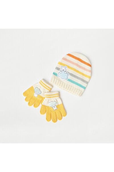 Disney Winnie-The-Pooh Detail Cap and Glove Set