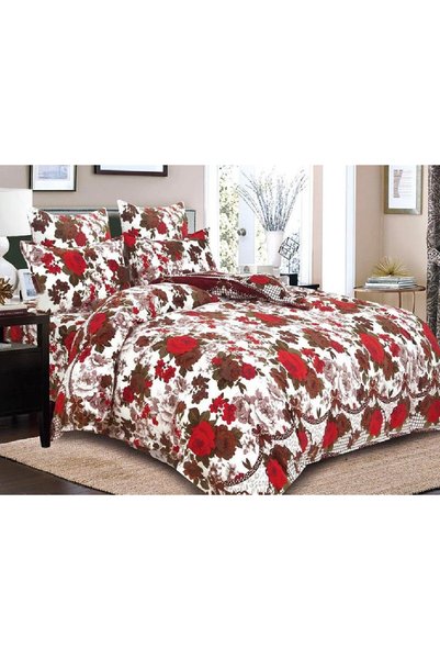 Talis Double Bed Linen with Elastic 180x200 cm, Rose Ribbon 6 Pieces, Cocolino