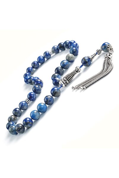 TESBİHCİBABA Lapis Lazuli Gümüş Tasarım Doğal Taş Tesbih