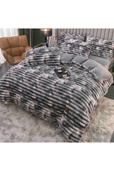 Talis Lenjerie de Pat Dublu cocolino cu Elastic 180x200 Liny V4 Marmura Gri, ...