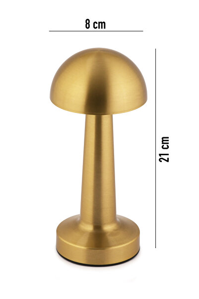 LUMINZO Limeo Dokunmatik Şarjlı Metal Masa Lambası 3 Renk Işık Dekoratif Dimmer Abajur Kablosuz