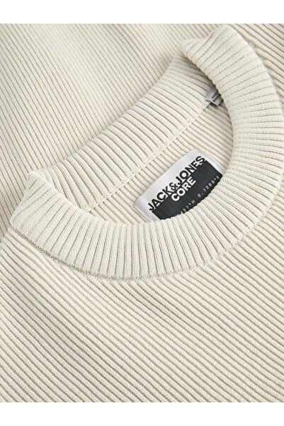 Jack & Jones Men's Beige Jcounion Knit Crew Neck Sweater & Cardigan 12282729-Rainyday