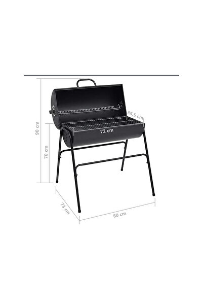Altınkayaticaret PASLANMAZ ÇELİK KÖMÜRLÜ MANGAL BARBEKÜ 90*80*73 CM ÖLÇÜLERİNDE