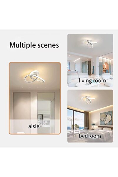 RFAN Candelabru LED, Model R9152/1WH, 3 tipuri de lumină, 33W, Alb