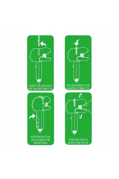 Import ProNice Interactive projector ProNice with 3 slides, dinosaur model, green