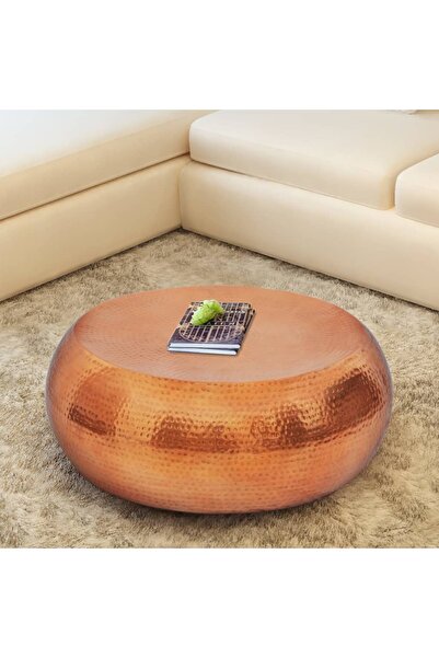 vidaxl Hammered Aluminium Coffee Table Brass/Copper Colour
