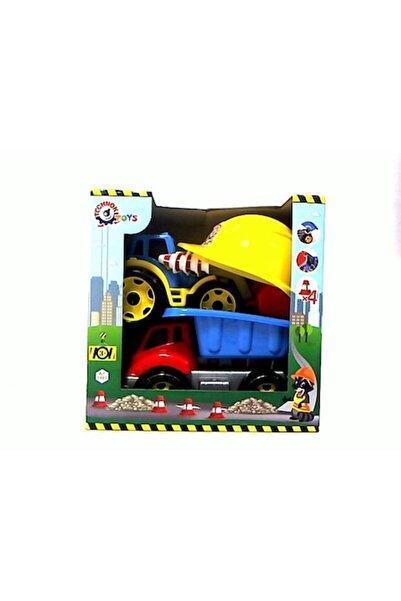 Technok Toys Set basculantă și tractor de jucărie, cutie mare, TEH3985 03985