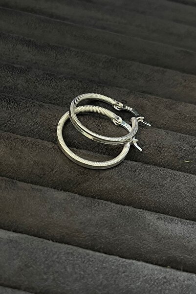 Erer Gümüş Gümüş iç çap 2 cm ajda model halka küpe
