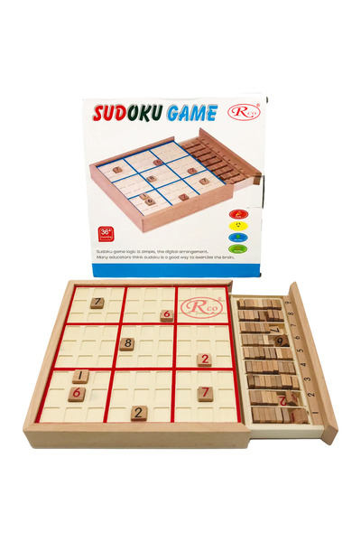 RCO Sudoku din Lemn – Joc Logic Educational pentru Copii si Adulti, 81 Piese