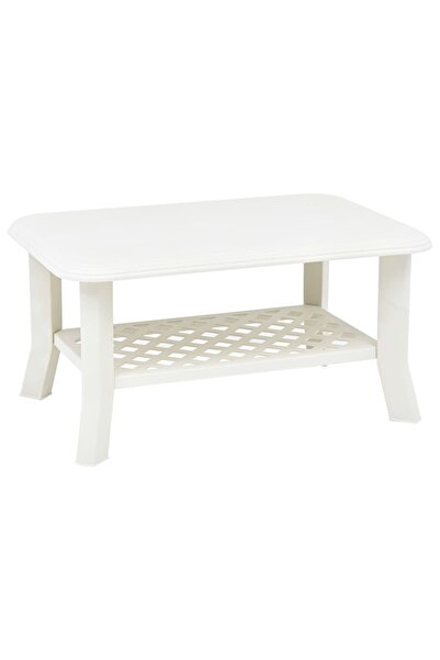 vidaxl Coffee Table White 90x60x46 cm Plastic
