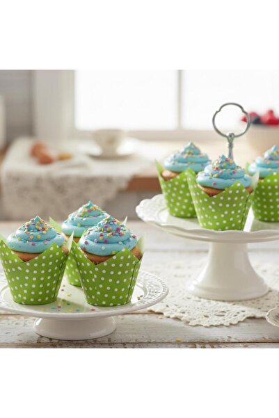 EFE PASTACILIK Gradual Tulip Cake Capsule Green 160X50 mm – 200 Pieces