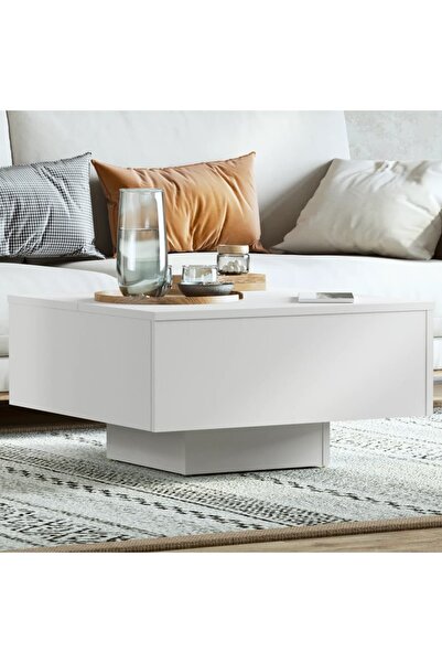 vidaxl Coffee Table White 60x60x31.5 cm Engineered Wood