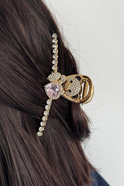 TAKIŞTIR Gold Color Bear Figured Metal Latch Buckle