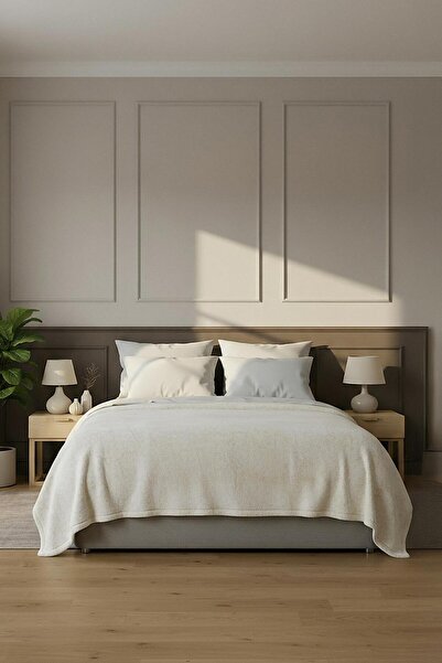 Soley Pufina |   Double Rabbit Fur Textured Plush Blanket & Bedspread |   200X220