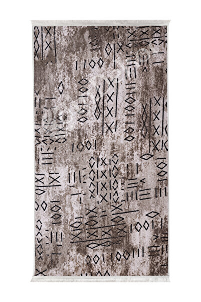 Dijidekor ΣΚΑΝΔΙΝΑΒΙΚΟ χαλί με κρόσσια ΚΑΦΕ Σβήσιμο 80x120