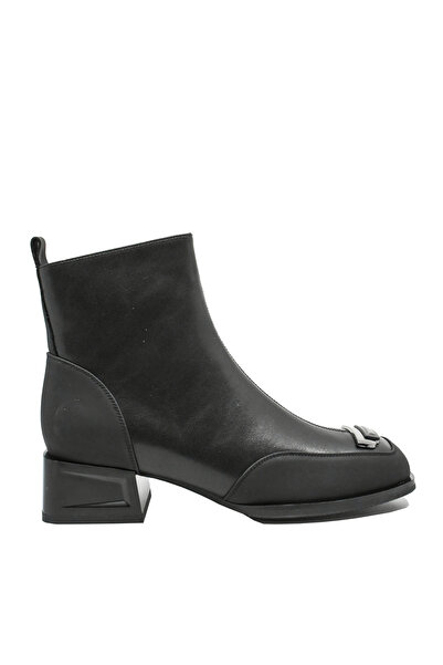 Anna Viotti Ghete damă cu toc jos din piele neagră GOR 5488