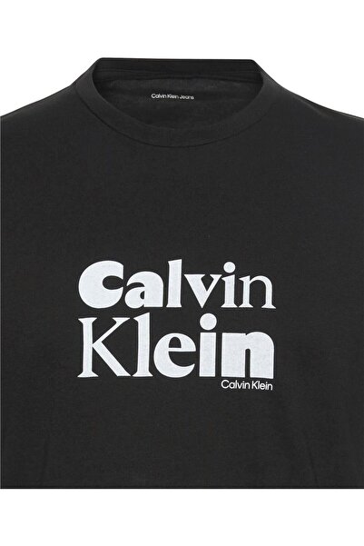 Calvin Klein Ss 30S Eu Bold Grap Erkek Bisiklet Yaka T-Shirt