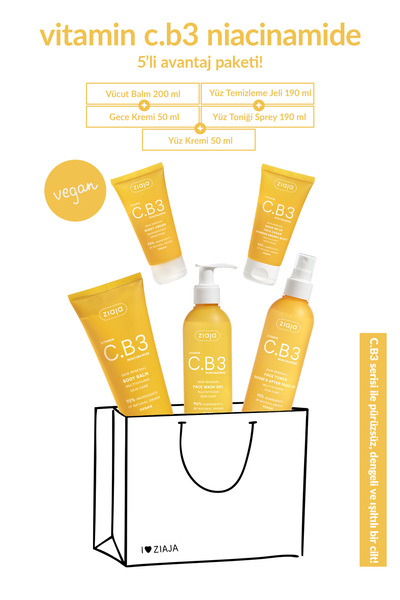 Ziaja ile C Vitamini + B3 Niacinamide Işıltı Veren Cilt Bakım 4'lü Avantajlı Set