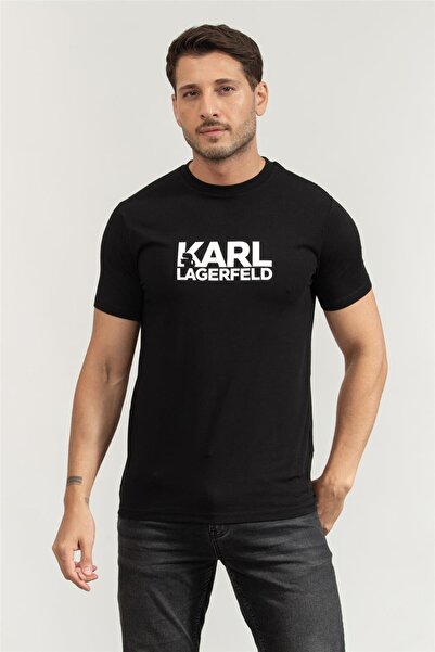 Karl Lagerfeld Erkek Bisiklet Yaka T-Shirt