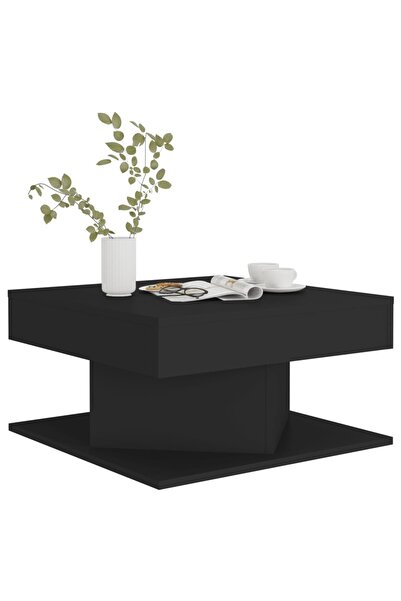 vidaxl Coffee Table Black 57x57x30 cm Engineered Wood