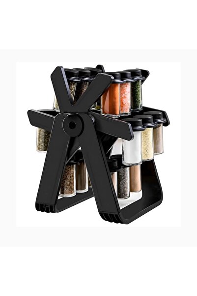 MACVI Organizator rotativ pentru condimente, suport ABS, capacitate 18 borcan...