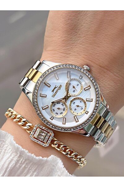 Slazenger Inner Dial Functions Active 5 Atm Water Resistant Sport Women Wristwatch Bsl.2069.M3