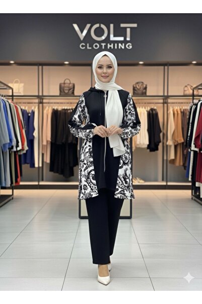 VOLT CLOTHİNG Front Detail Patterned Double Suit