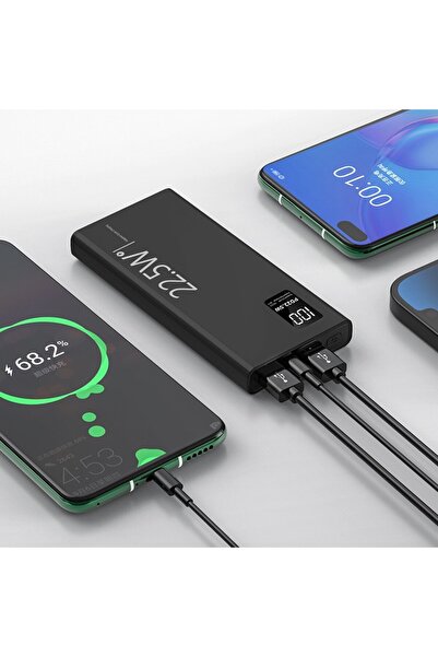 Flippy Εξαιρετικά λεπτό φορητό Power Bank με ψηφιακή οθόνη - 1000 mAh - Μαύρο