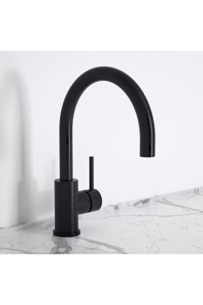 SanDonna Waltz Alfa black swivel kitchen faucet