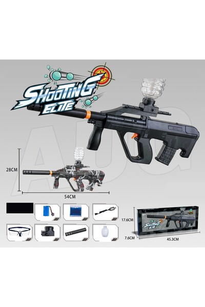 Flippy Electric Toy Gun with Hydrogel Beads, Gun Bluster, Burst Shooting, Protective Glasses, 5000 B