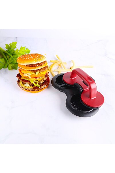 Flippy Double Hamburger Press 2 In 1, Shape and Press, With Handle, ABS Material, 20x10 cm, 140 g, Black