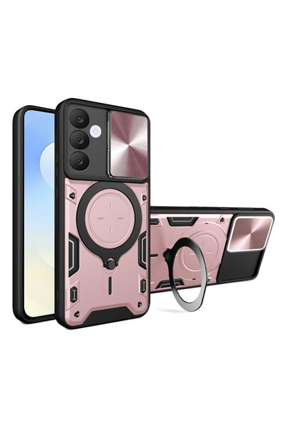 Techsuit Θήκη Samsung Galaxy S25 FE CamGuard Pro, ροζ χρυσό