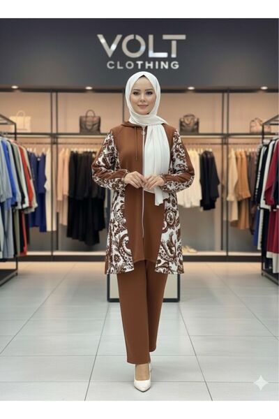 VOLT CLOTHİNG Front Detail Patterned Double Suit