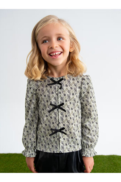 Abel & Lula Abel Lula Girl's Ribbon Blouse