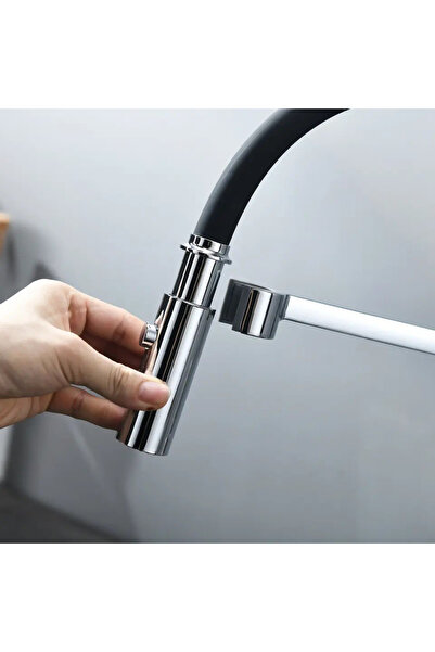 SanDonna Andra flexible gray kitchen faucet