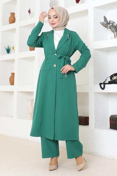Missvalle Zipper Detailed Suit Emerald 19201