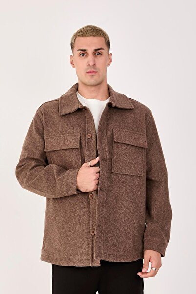 Store Oversized /regular fit buttoned 100% cotton jacket - winter basic model