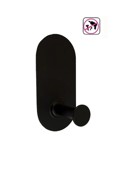 ardini ASKILIK YAPIŞKANLI TİNCAL OVAL TEKLİ MAT SİYAH RENGİ PAKETTE 4 ADET