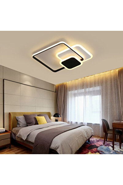 Alessandro DESIGN Lustra LED cu telecomanda ANEMONA, 75W, 3 Patrate, lumina R...