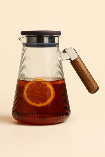 Mirilliahome Akasya Kapaklı Borosilikat Cam Sürahi - 1800 ml Isıya Dayanıklı