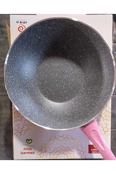 Elvira مقلاة ووك من الجرانيت باللون الوردي