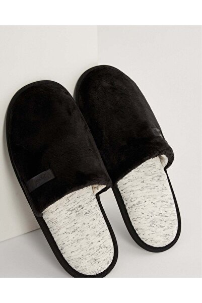 Chirpy Men's Winter Warm Black Gray Soft Sole House Slippers -Brookyln