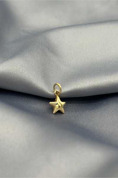 Dağıstanlı Kuyumculuk 14 Ayar Altın 2 Boyutlu Yıldız Kolye Ucu