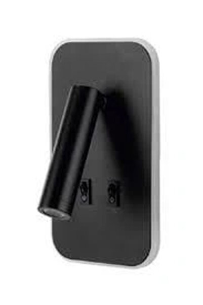Eco Lounge Cata Ct 5253 13W Black Case Double Stage Bedside Sconce 3200K Dayl...