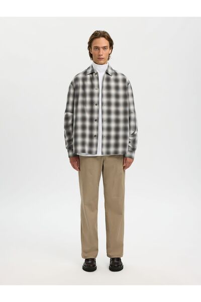 SELECTED Karohemd Baumwollmix